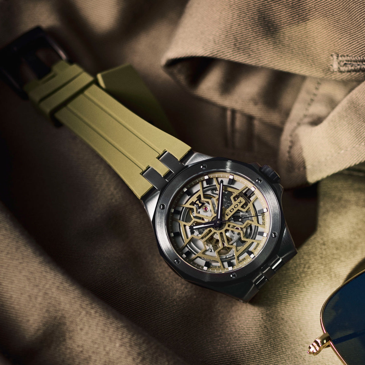 エドックス EDOX デルフィン オリジナル メカノ オートマティック 腕時計 メンズ 自動巻き 85303-357GNCAV-VONB DELFIN【60回分割手数料無料！】