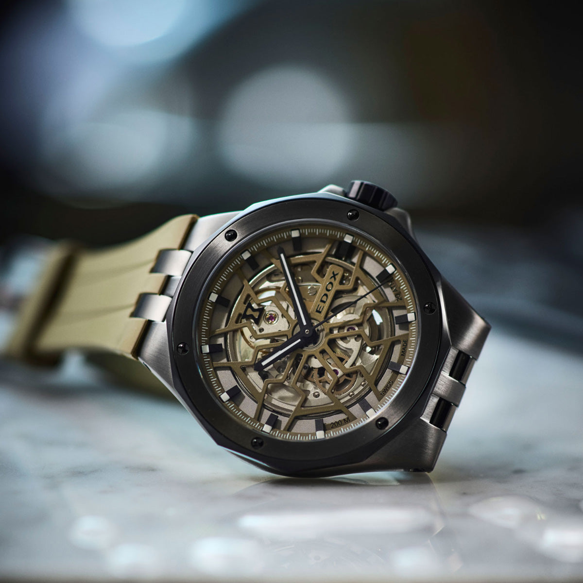エドックス EDOX デルフィン オリジナル メカノ オートマティック 腕時計 メンズ 自動巻き 85303-357GNCAV-VONB DELFIN【60回分割手数料無料！】