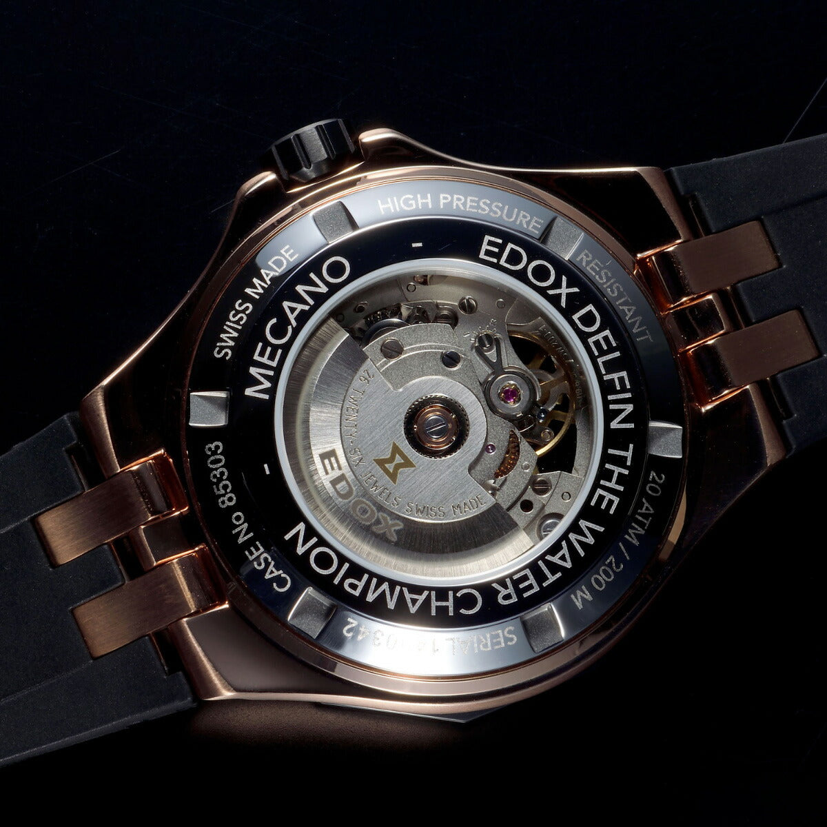 エドックス EDOX デルフィン オリジナル メカノ オートマティック 腕時計 メンズ 自動巻き 85303-357RN-NRN DELFIN【60回分割手数料無料！】