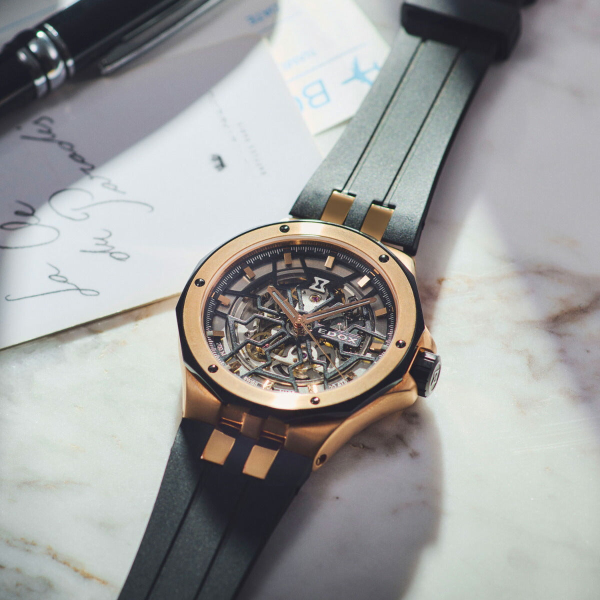 エドックス EDOX デルフィン オリジナル メカノ オートマティック 腕時計 メンズ 自動巻き 85303-357RN-NRN DELFIN【60回分割手数料無料！】