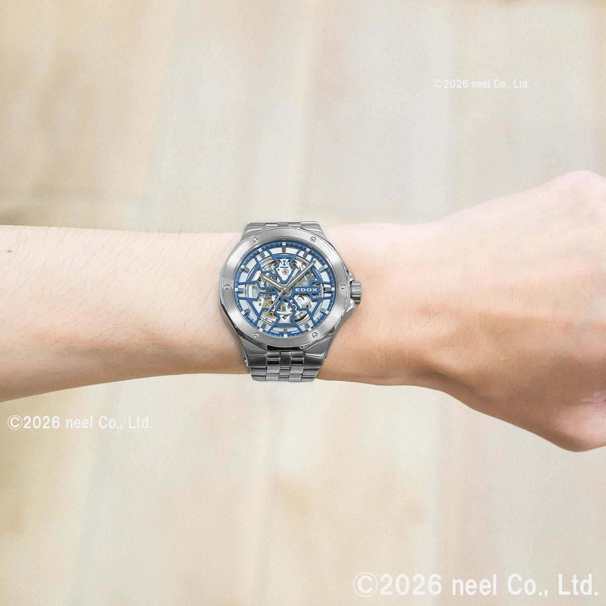 エドックス EDOX デルフィン オリジナル メカノ オートマティック 腕時計 メンズ 自動巻き 85303-3M-BUIGB DELFIN【60回分割手数料無料！】