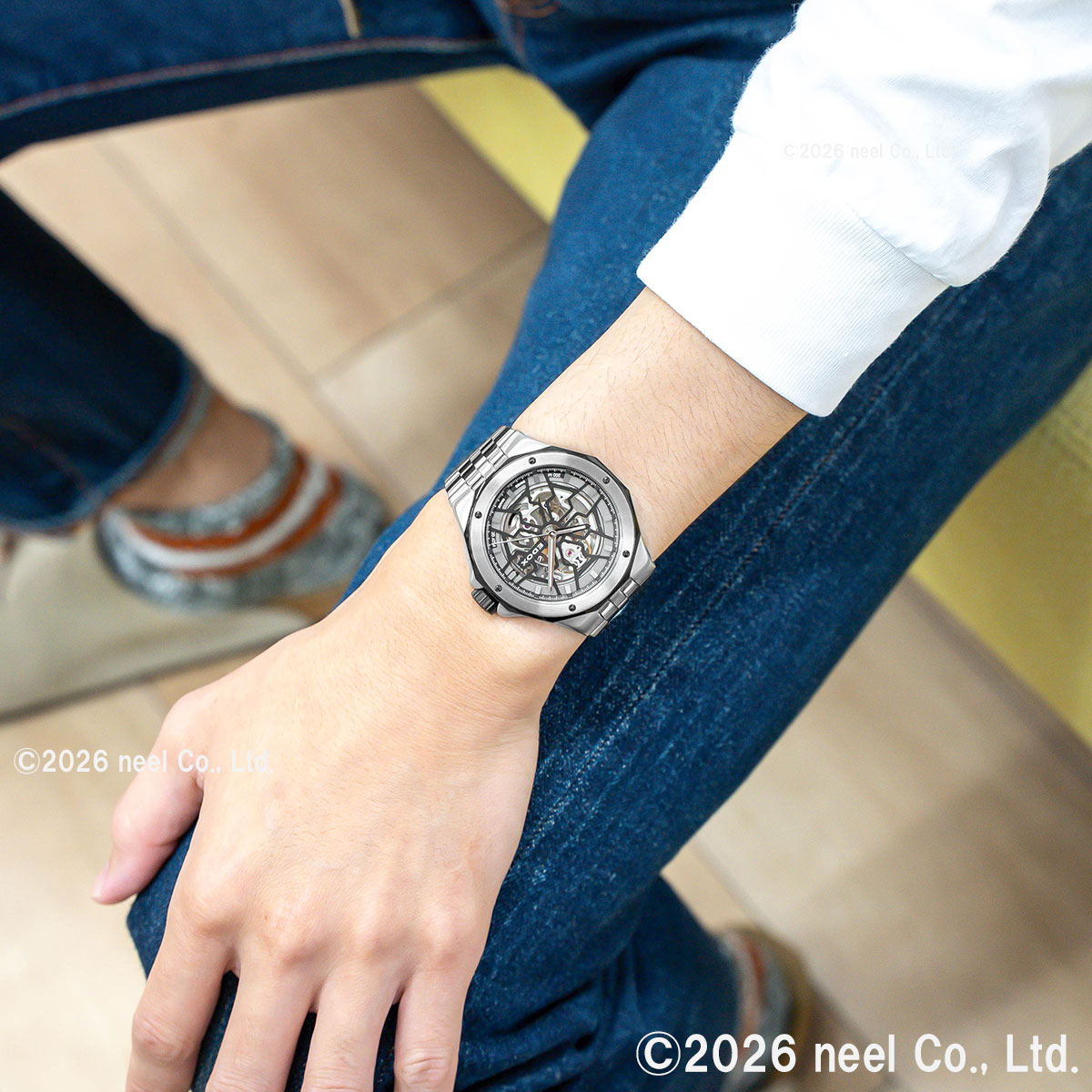 エドックス EDOX デルフィン オリジナル メカノ オートマティック 腕時計 メンズ 自動巻き 85303-3NM-NBG DELFIN【60回分割手数料無料！】