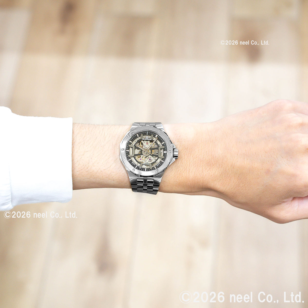 エドックス EDOX デルフィン オリジナル メカノ オートマティック ダマスカス リミテッドエディション 腕時計 メンズ 自動巻き 世界限定300本 85310-3DM-NGIN DELFIN【60回分割手数料無料！】