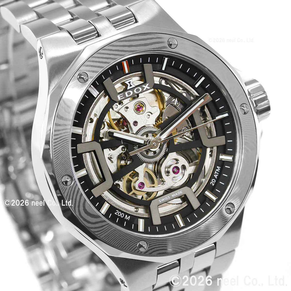 エドックス EDOX デルフィン オリジナル メカノ オートマティック ダマスカス リミテッドエディション 腕時計 メンズ 自動巻き 世界限定300本 85310-3DM-NGIN DELFIN【60回分割手数料無料！】