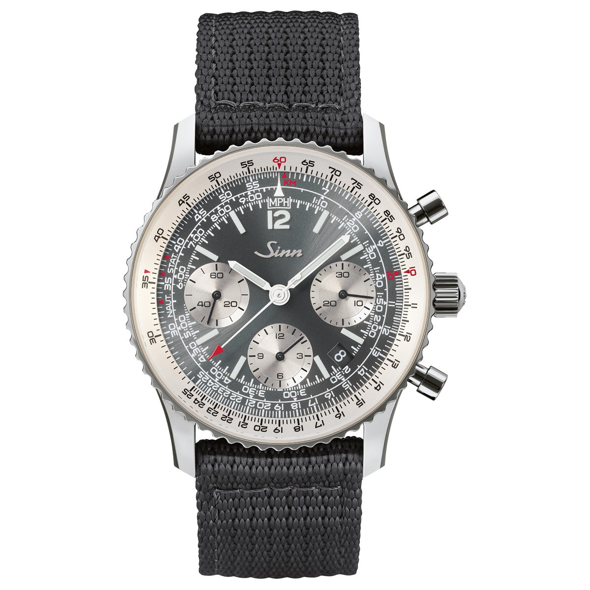 Sinn ジン 903 St II A 腕時計 メンズ Chronographs クロノグラフ テキスタイルストラップ ブラック ドイツ製
