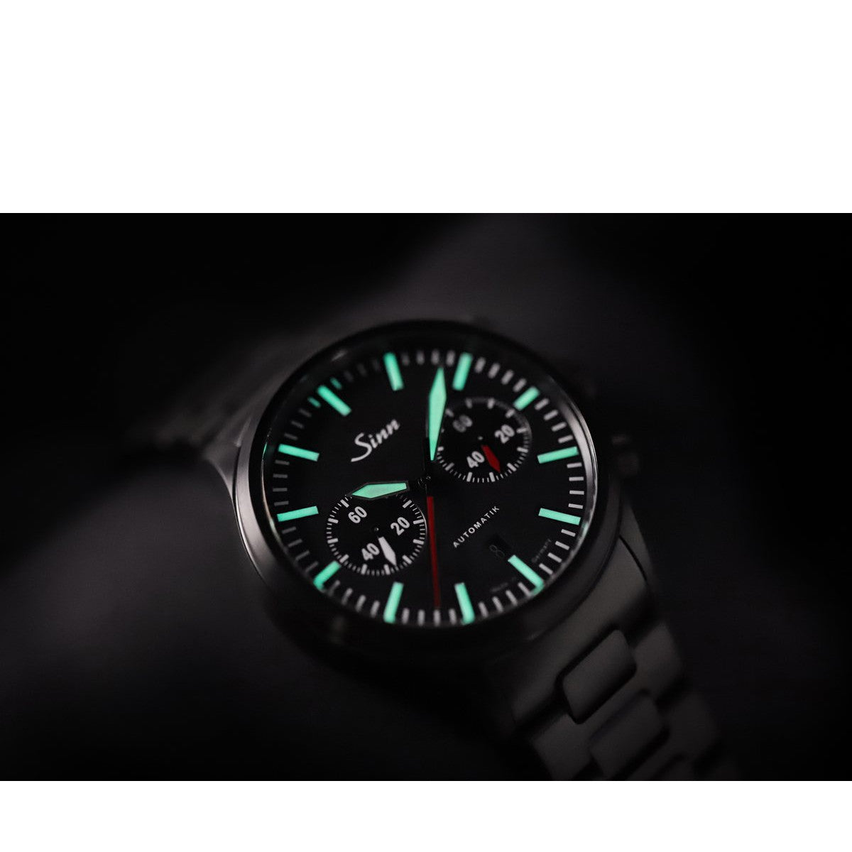 Sinn ジン 936 S 自動巻き 世界100本限定 腕時計 メンズ Chronographs クロノグラフ ブラックブレスレット カウレザー付属 ドイツ製