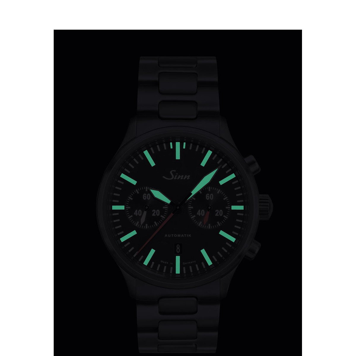 Sinn ジン 936 S 自動巻き 世界100本限定 腕時計 メンズ Chronographs クロノグラフ ブラックブレスレット カウレザー付属 ドイツ製
