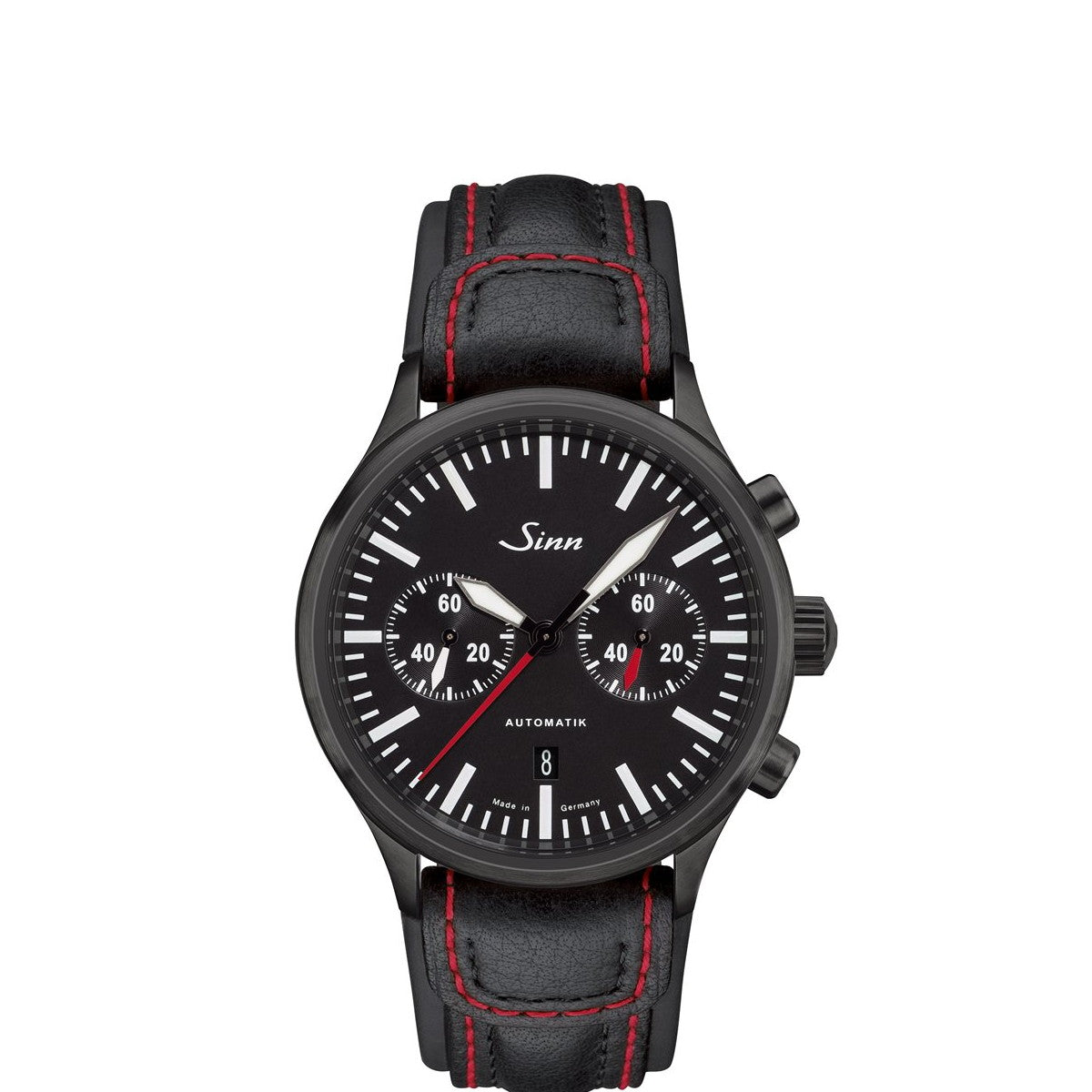 Sinn ジン 936 S 自動巻き 世界100本限定 腕時計 メンズ Chronographs クロノグラフ ブラックブレスレット カウレザー付属 ドイツ製