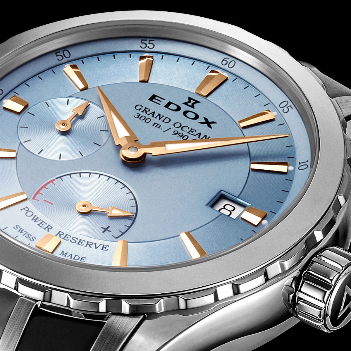 エドックス EDOX グランドオーシャン パワーリザーブ オートマティック 腕時計 メンズ 自動巻き ダイバーズウォッチ スモールセコンド 94500-3CA-BUCR GRAND OCEAN【60回分割手数料無料！】