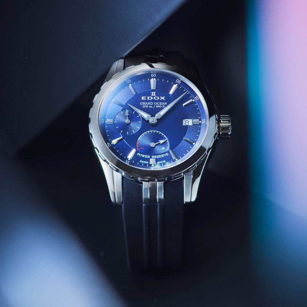 エドックス EDOX グランドオーシャン パワーリザーブ オートマティック 腕時計 メンズ 自動巻き ダイバーズウォッチ スモールセコンド 94500-3CA-BUIN GRAND OCEAN【60回分割手数料無料！】