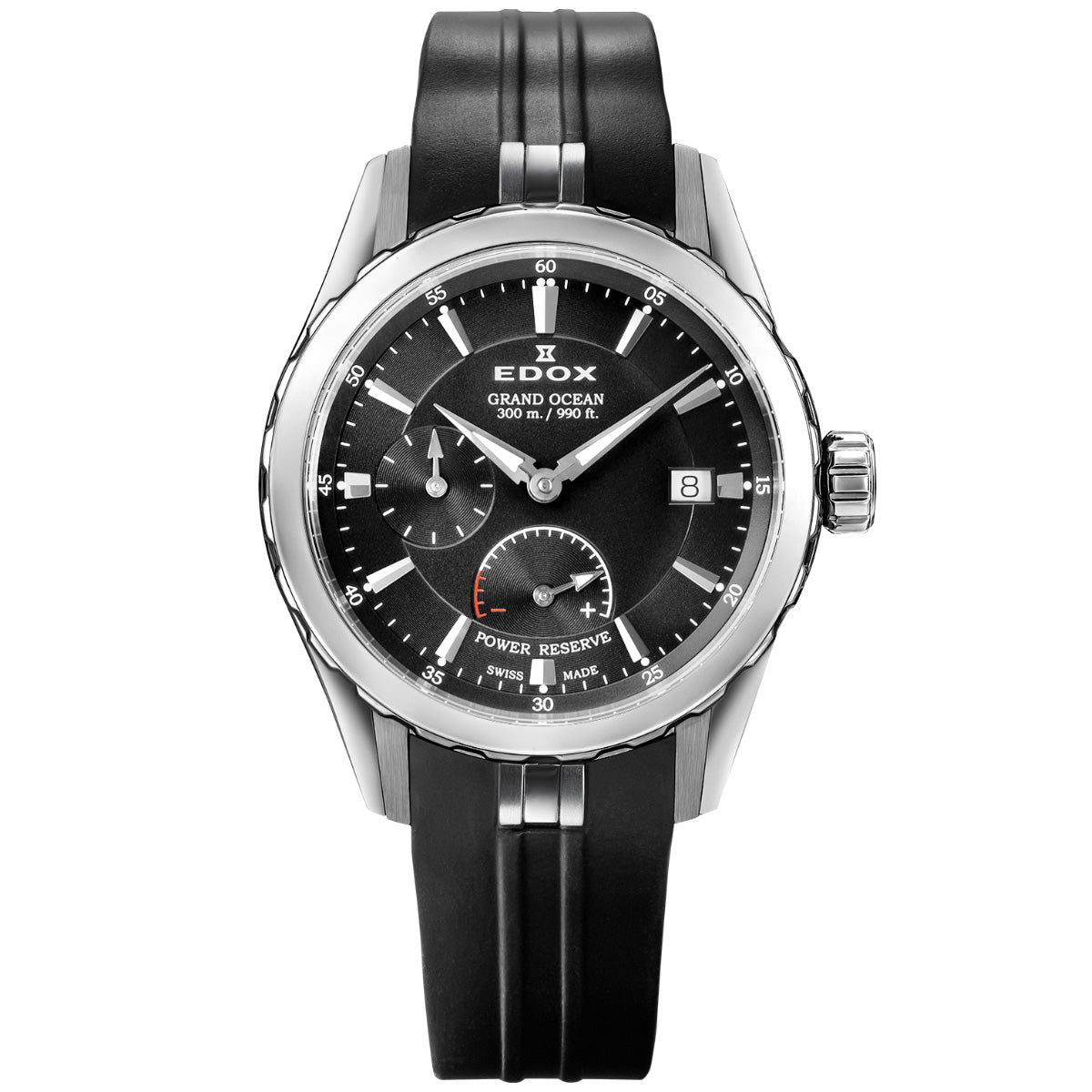 エドックス EDOX グランドオーシャン パワーリザーブ オートマティック 腕時計 メンズ 自動巻き ダイバーズウォッチ スモールセコンド 94500-3CA-NIN GRAND OCEAN【60回分割手数料無料！】