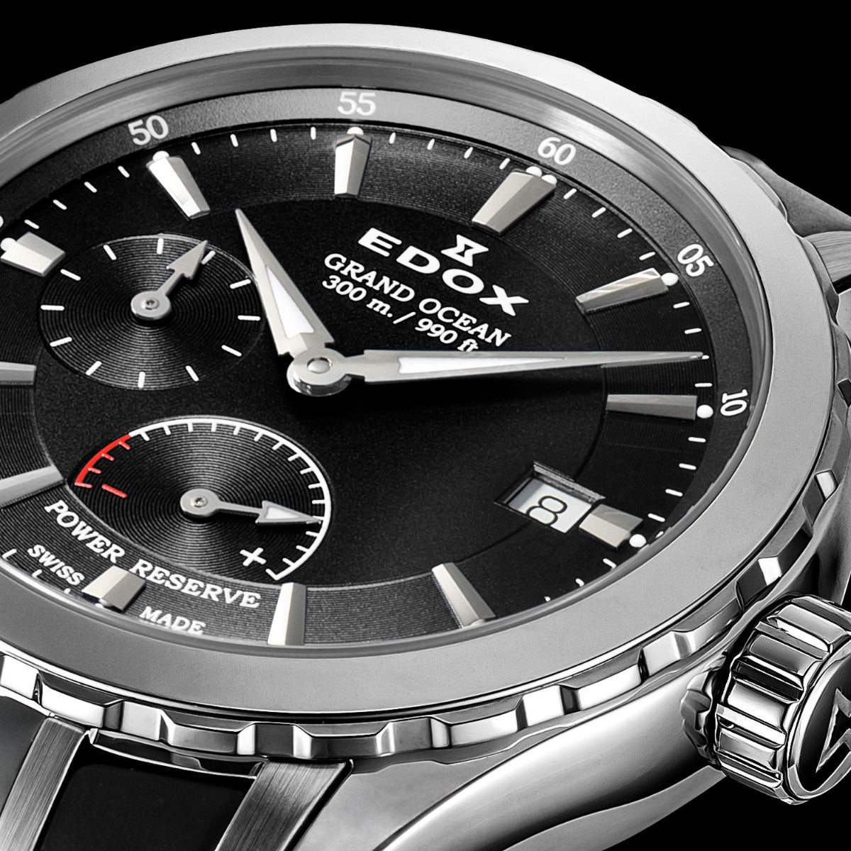 エドックス EDOX グランドオーシャン パワーリザーブ オートマティック 腕時計 メンズ 自動巻き ダイバーズウォッチ スモールセコンド 94500-3CA-NIN GRAND OCEAN【60回分割手数料無料！】