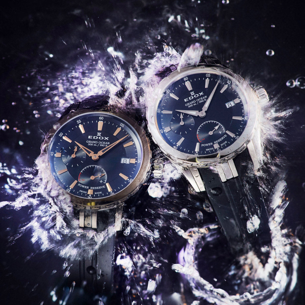 エドックス EDOX グランドオーシャン パワーリザーブ オートマティック 腕時計 メンズ 自動巻き ダイバーズウォッチ スモールセコンド 94500-3CA-NIN GRAND OCEAN【60回分割手数料無料！】