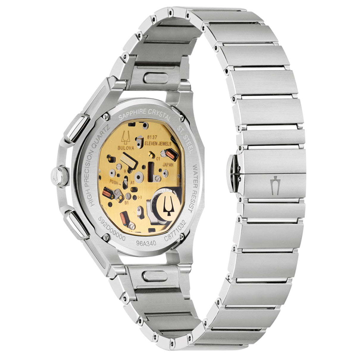 ブローバ BULOVA ハイプレシジョンクォーツ 腕時計 メンズ レディース カーブ CURV クロノグラフ 96K117 替えバンド付属【2026 新作】【60回分割手数料無料！】