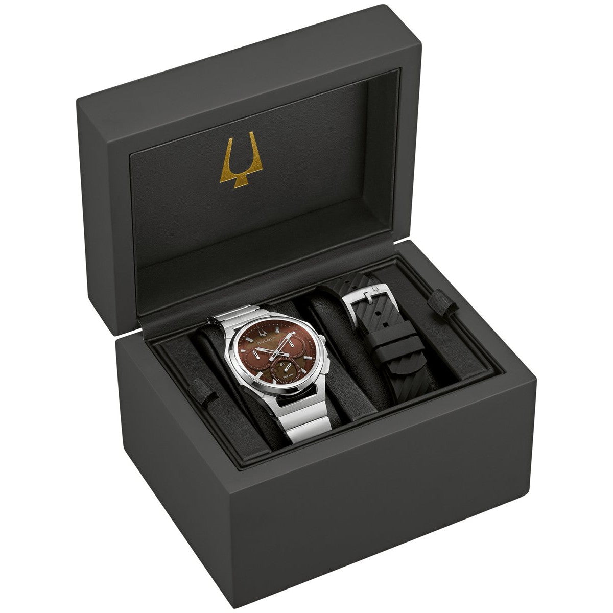 ブローバ BULOVA ハイプレシジョンクォーツ 腕時計 メンズ レディース カーブ CURV クロノグラフ 96K117 替えバンド付属【2026 新作】【60回分割手数料無料！】