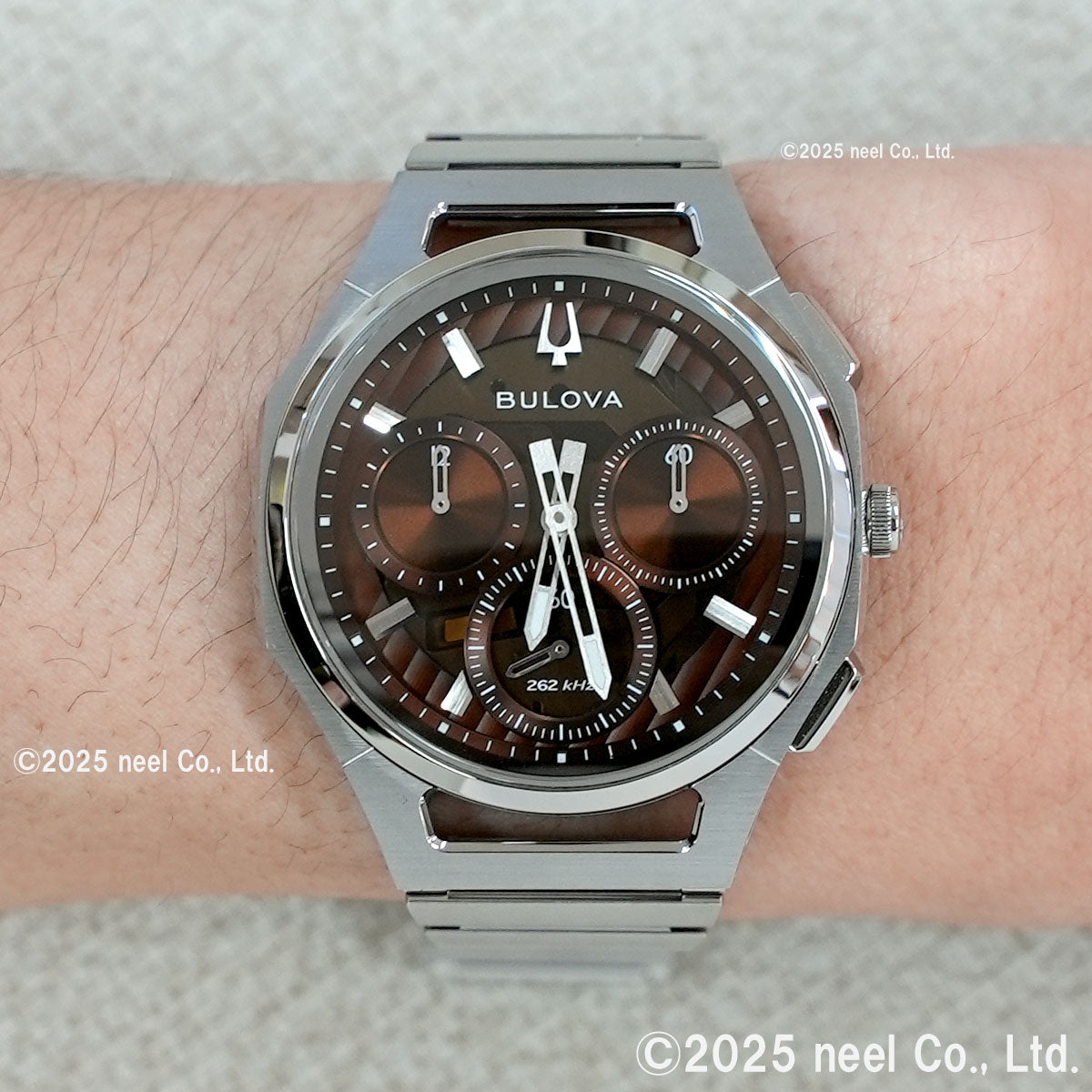 ブローバ BULOVA ハイプレシジョンクォーツ 腕時計 メンズ レディース カーブ CURV クロノグラフ 96K117 替えバンド付属【2026 新作】【60回分割手数料無料！】