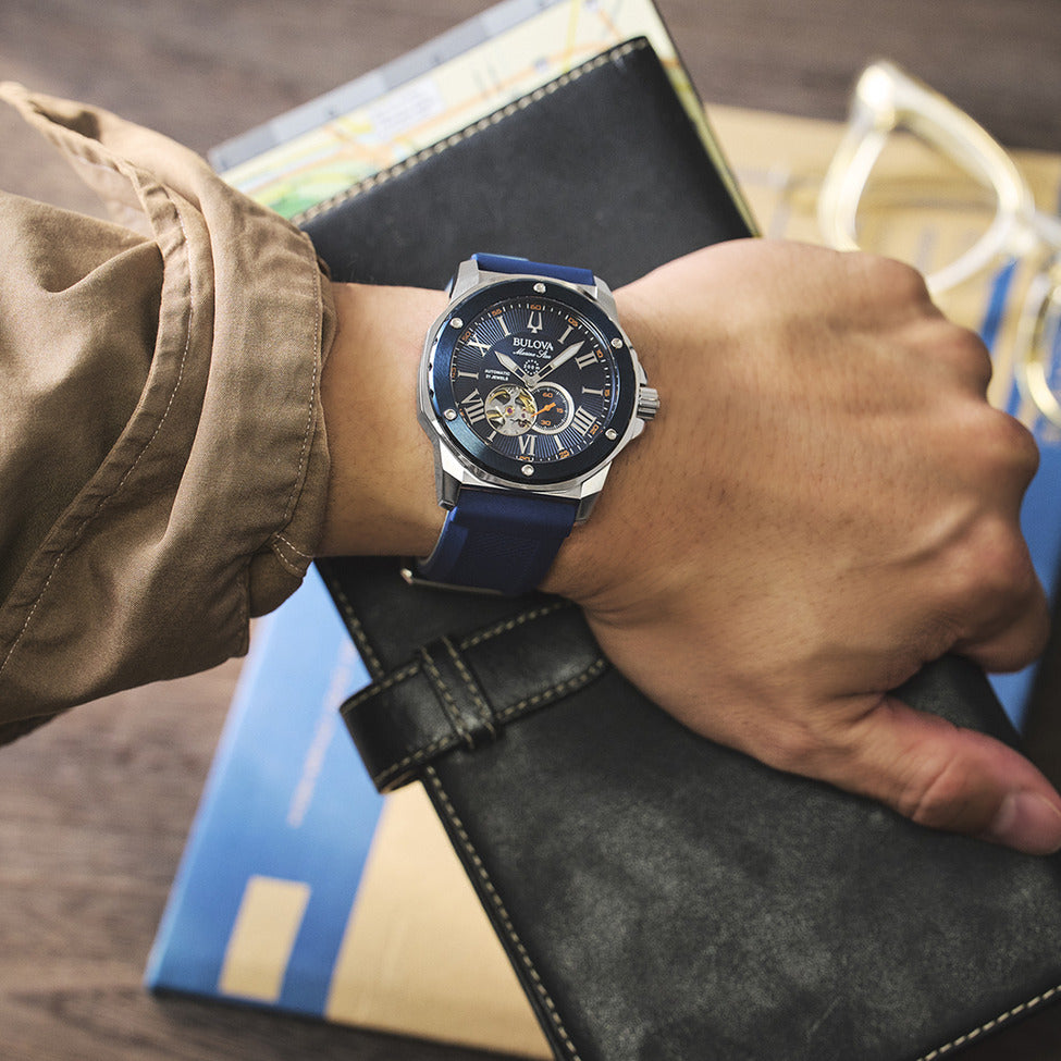 ブローバ BULOVA 腕時計 メンズ 自動巻き メカニカル マリンスター Marine Star 98A303【60回分割手数料無料！】