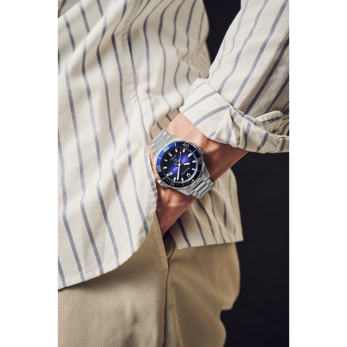 ブローバ BULOVA 腕時計 メンズ 自動巻き メカニカル マリンスター Marine Star 98B466【2026 新作】