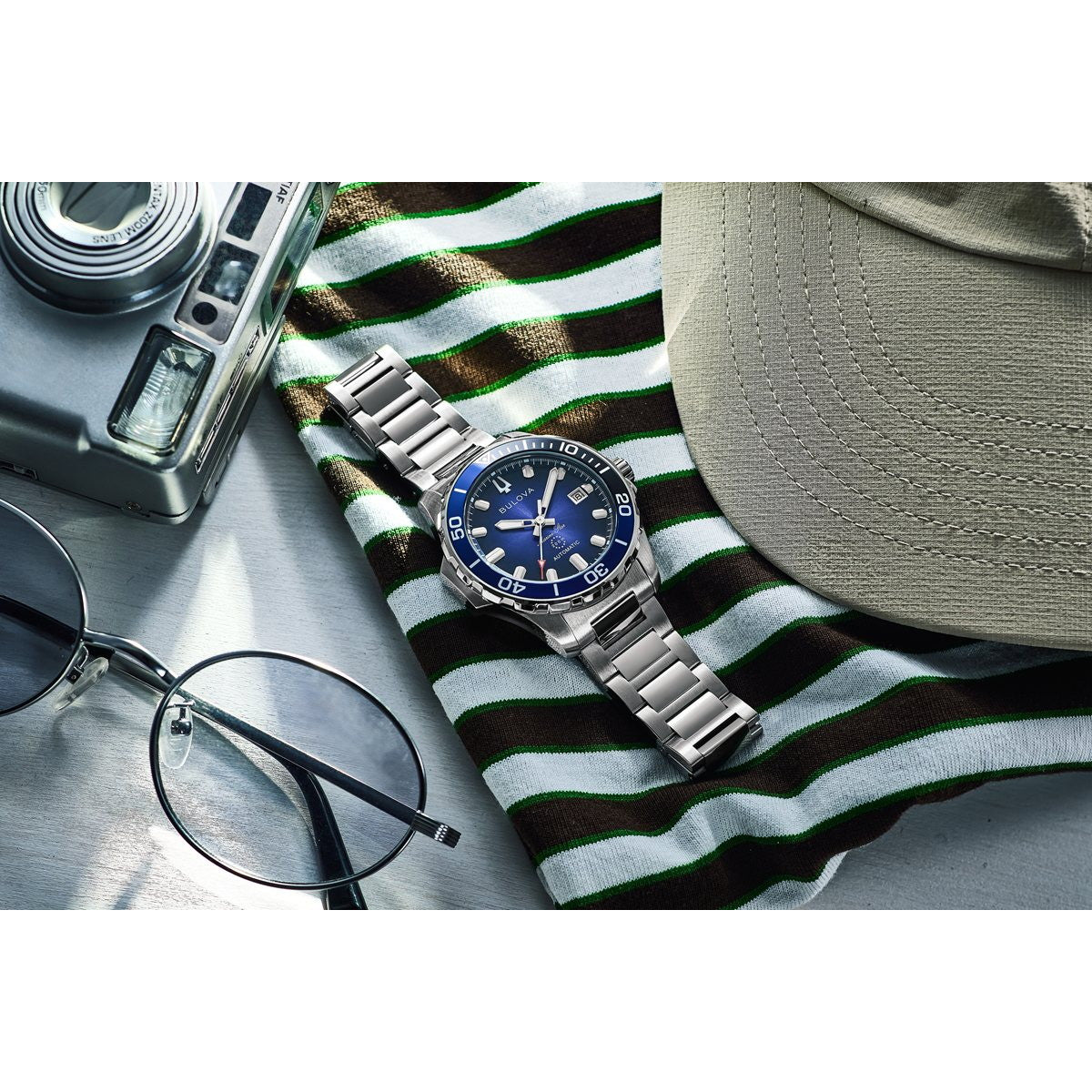 ブローバ BULOVA 腕時計 メンズ 自動巻き メカニカル マリンスター Marine Star 98B466【2026 新作】