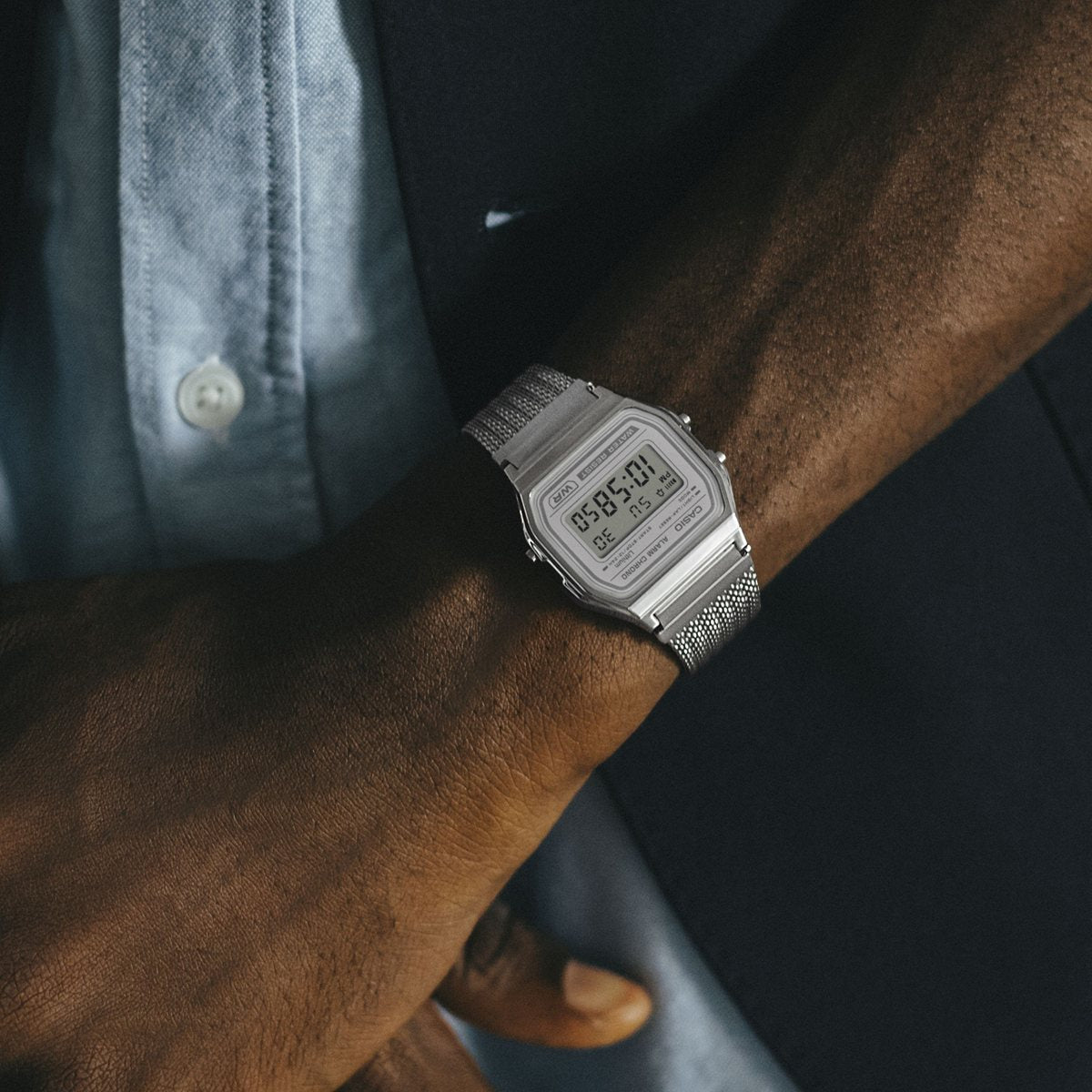 カシオ クラシック CASIO CLASSIC デジタル 限定モデル 腕時計 A158WEM-7JF ライトグレー【2025 新作】