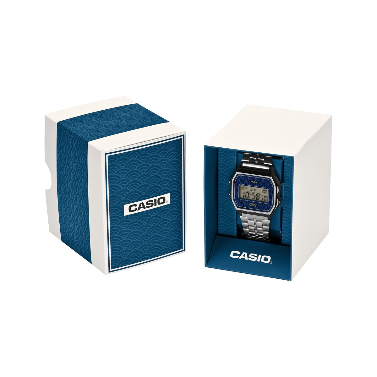 カシオ クラシック CASIO CLASSIC デジタル 限定モデル 腕時計 A159WEVJ-2JR 青海波 ブルー【2026 新作】