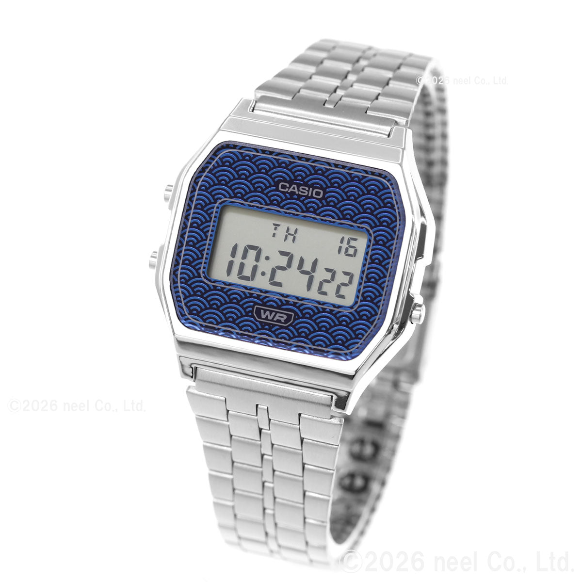 カシオ クラシック CASIO CLASSIC デジタル 限定モデル 腕時計 A159WEVJ-2JR 青海波 ブルー【2026 新作】