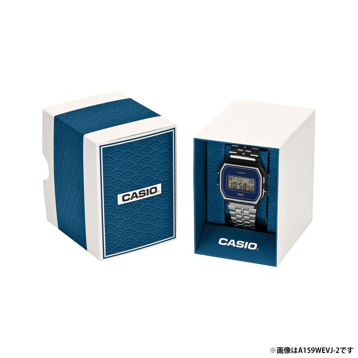 カシオ クラシック CASIO CLASSIC デジタル 限定モデル 腕時計 A159WEVJ-7JR 青海波 シルバー【2026 新作】