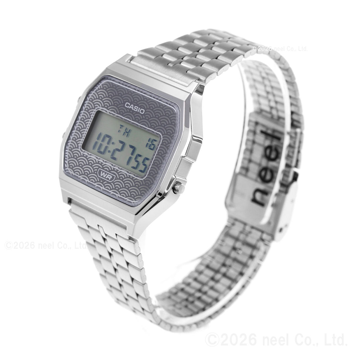 カシオ クラシック CASIO CLASSIC デジタル 限定モデル 腕時計 A159WEVJ-7JR 青海波 シルバー【2026 新作】
