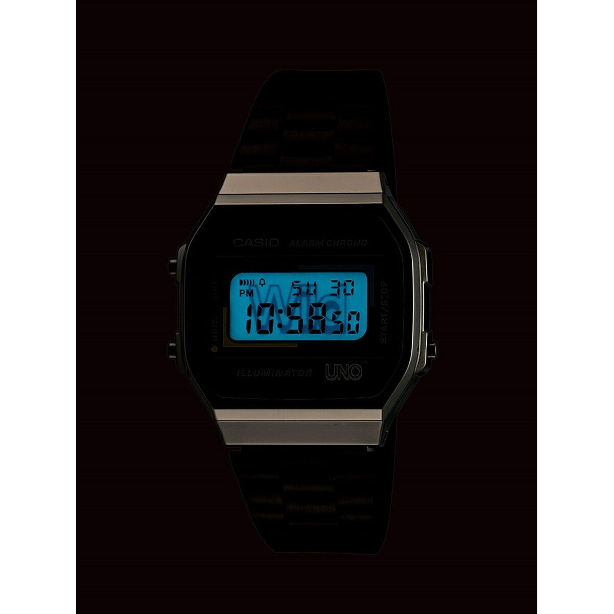 カシオ CASIO CLASSIC UNO コラボレーション 限定モデル デジタル 腕時計 A168WEUC-1AJR ウノ ワイルドカード デザイン【2024 新作】