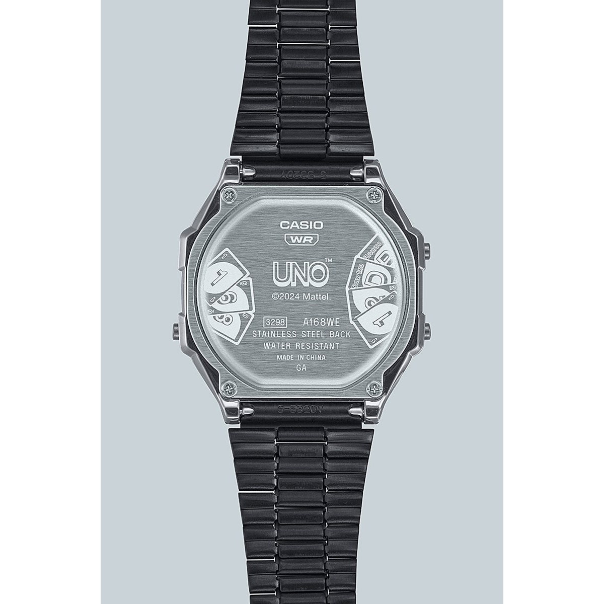 カシオ CASIO CLASSIC UNO コラボレーション 限定モデル デジタル 腕時計 A168WEUC-1AJR ウノ ワイルドカード デザイン【2024 新作】