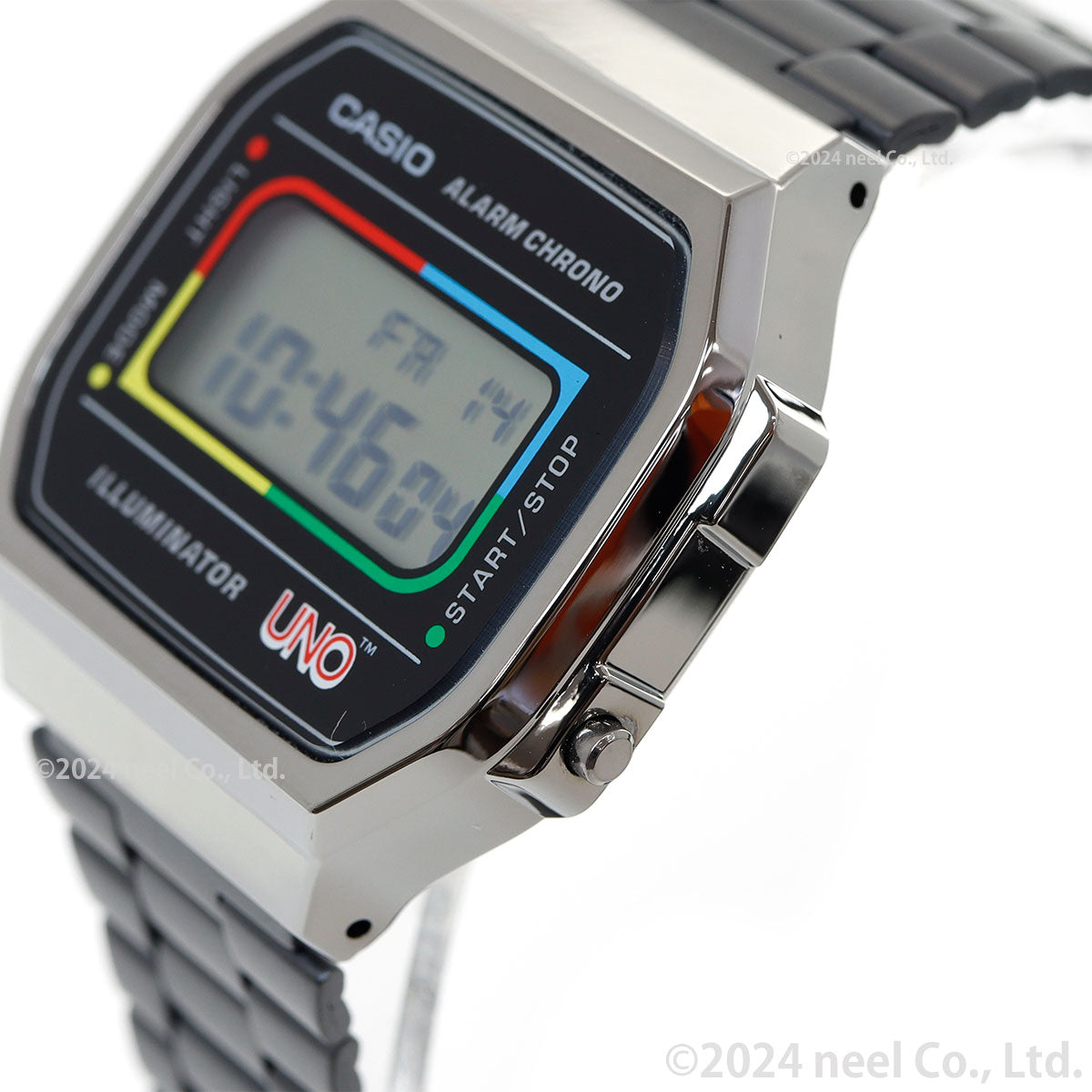 カシオ CASIO CLASSIC UNO コラボレーション 限定モデル デジタル 腕時計 A168WEUC-1AJR ウノ ワイルドカード デザイン【2024 新作】