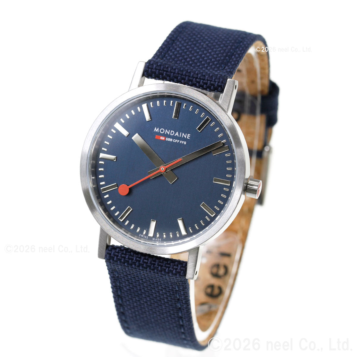 モンディーン MONDAINE 腕時計 メンズ レディース クラシック 36mm ブルー Classic サステナブル・ウォッチ A660.30314.40SBD