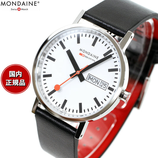 モンディーン MONDAINE 腕時計 メンズ レディース クラシック デイデイト 36mm グレープビーガンレザー Classic A667.30314.11SBBV