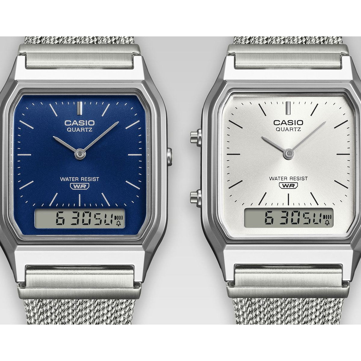 カシオ クラシック CASIO CLASSIC デジタル 限定モデル 腕時計 AQ-230EM-7AJF シルバー【2025 新作】