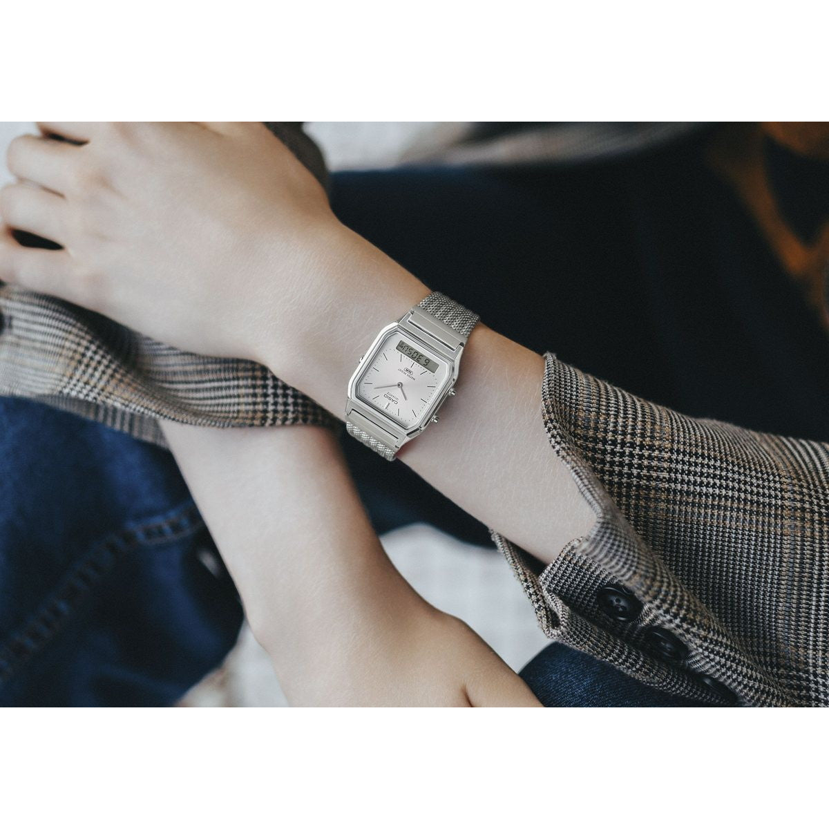 カシオ クラシック CASIO CLASSIC デジタル 限定モデル 腕時計 AQ-230EM-7AJF シルバー【2025 新作】