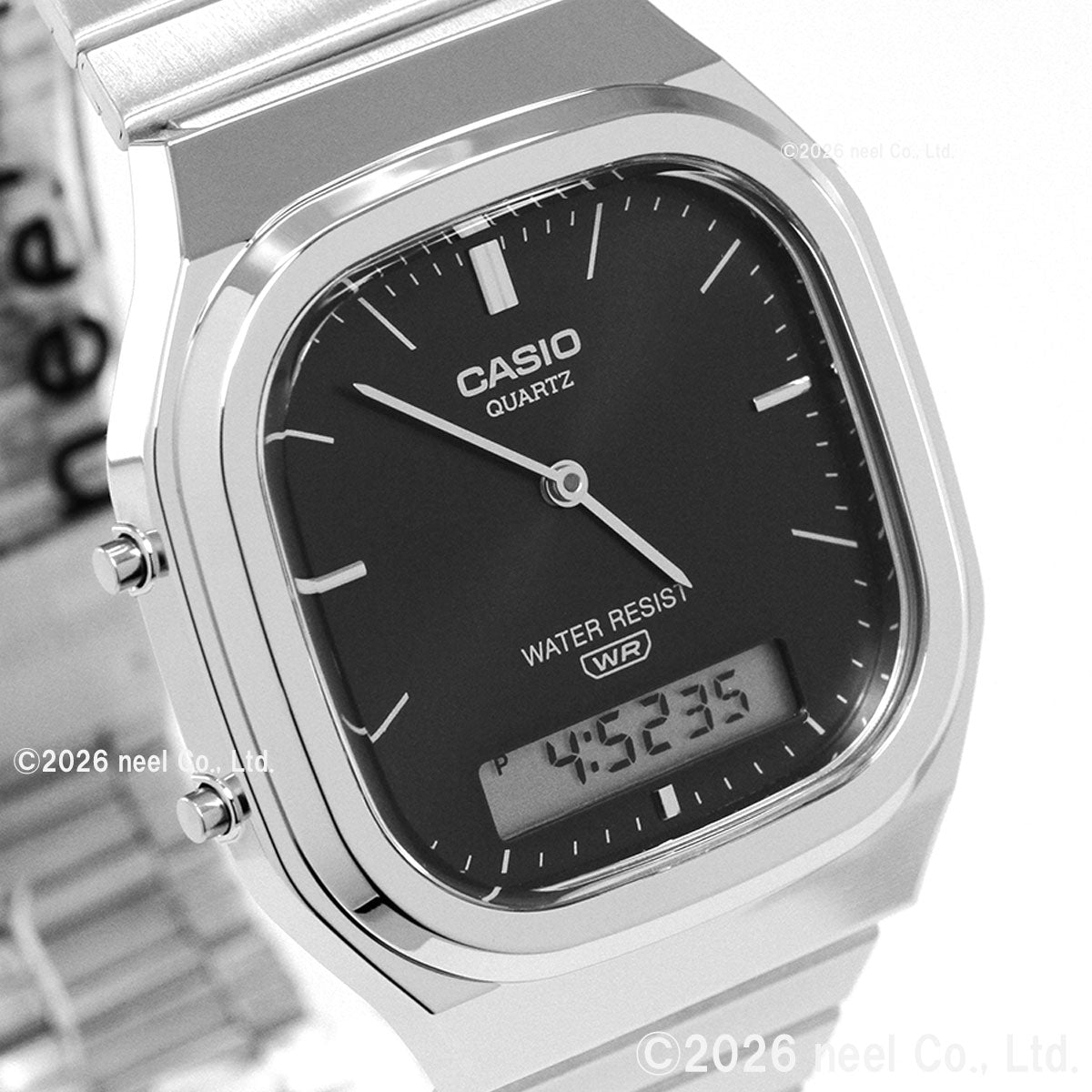 カシオ クラシック CASIO CLASSIC アナデジ 限定モデル 腕時計 AQ-240E-1AJF ブラック【2026 新作】