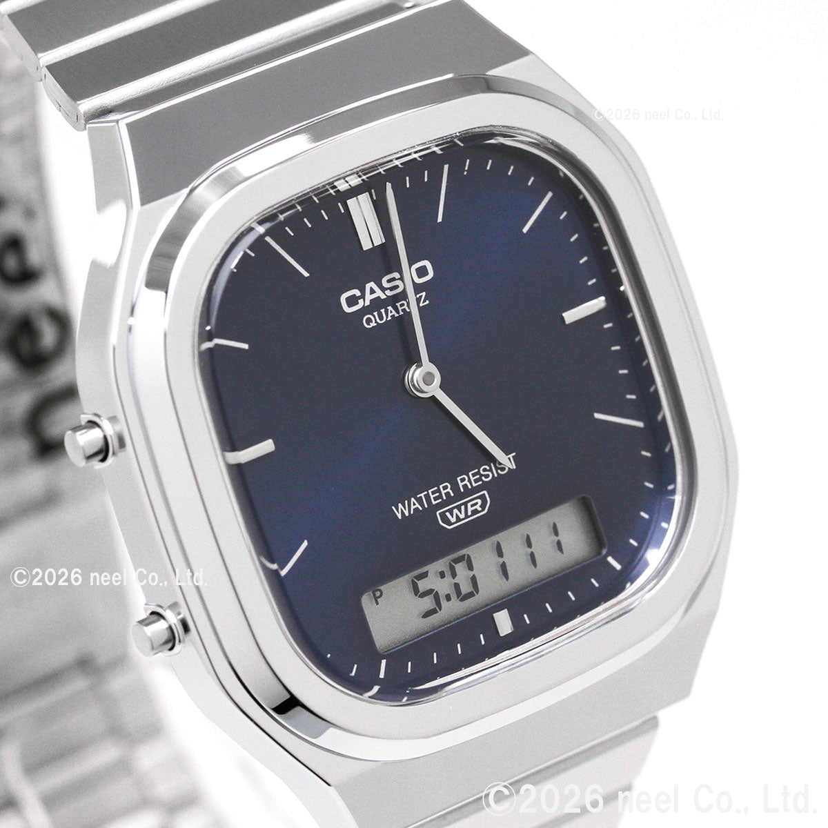 カシオ クラシック CASIO CLASSIC アナデジ 限定モデル 腕時計 AQ-240E-2A2JF ネイビー【2026 新作】
