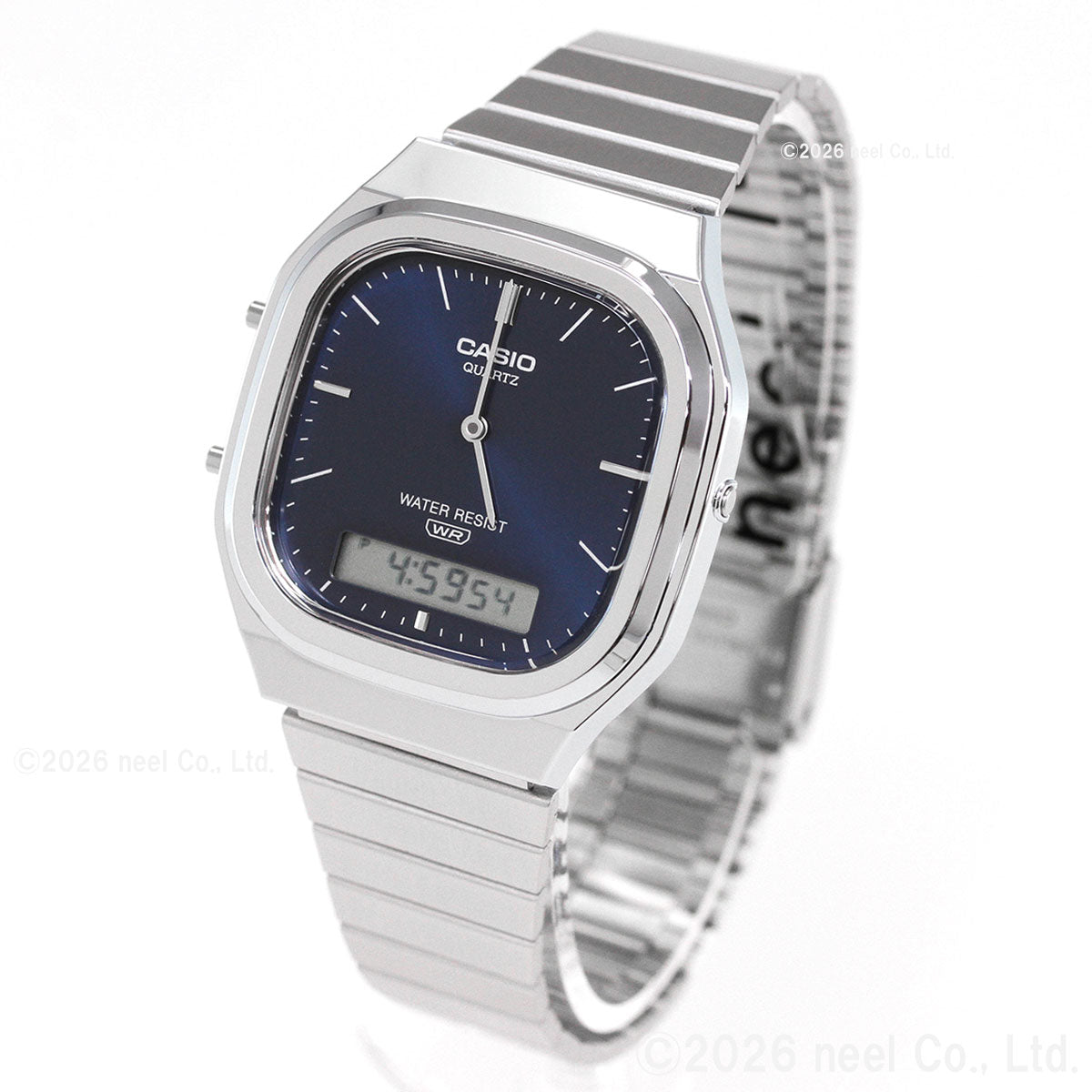カシオ クラシック CASIO CLASSIC アナデジ 限定モデル 腕時計 AQ-240E-2A2JF ネイビー【2026 新作】