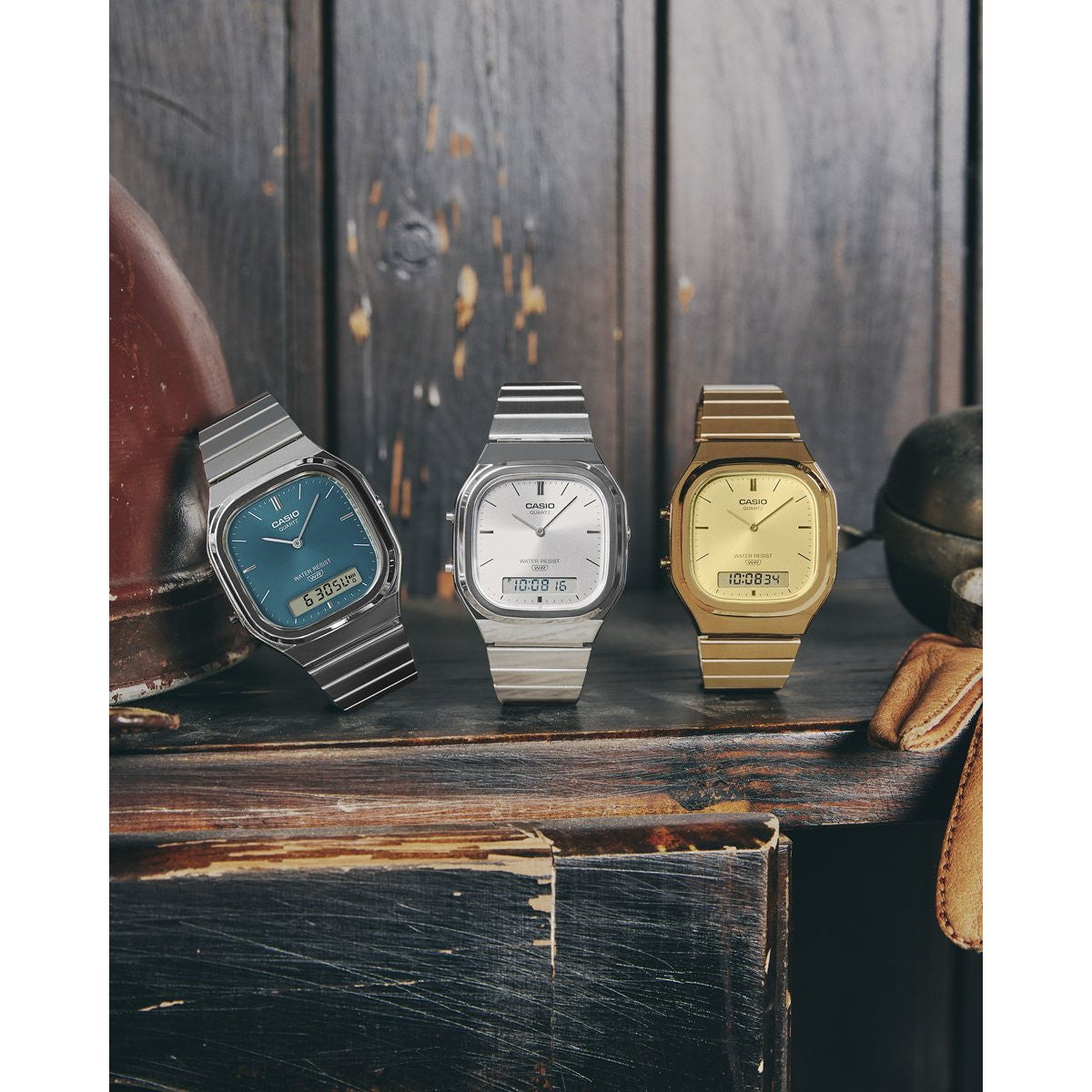 カシオ クラシック CASIO CLASSIC 限定モデル アナデジ 腕時計 AQ-240E-3AJF グリーン【2025 新作】