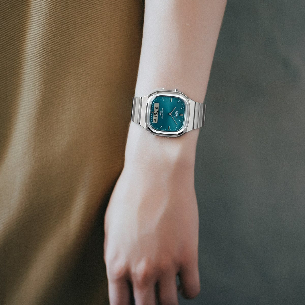 カシオ クラシック CASIO CLASSIC 限定モデル アナデジ 腕時計 AQ-240E-3AJF グリーン【2025 新作】