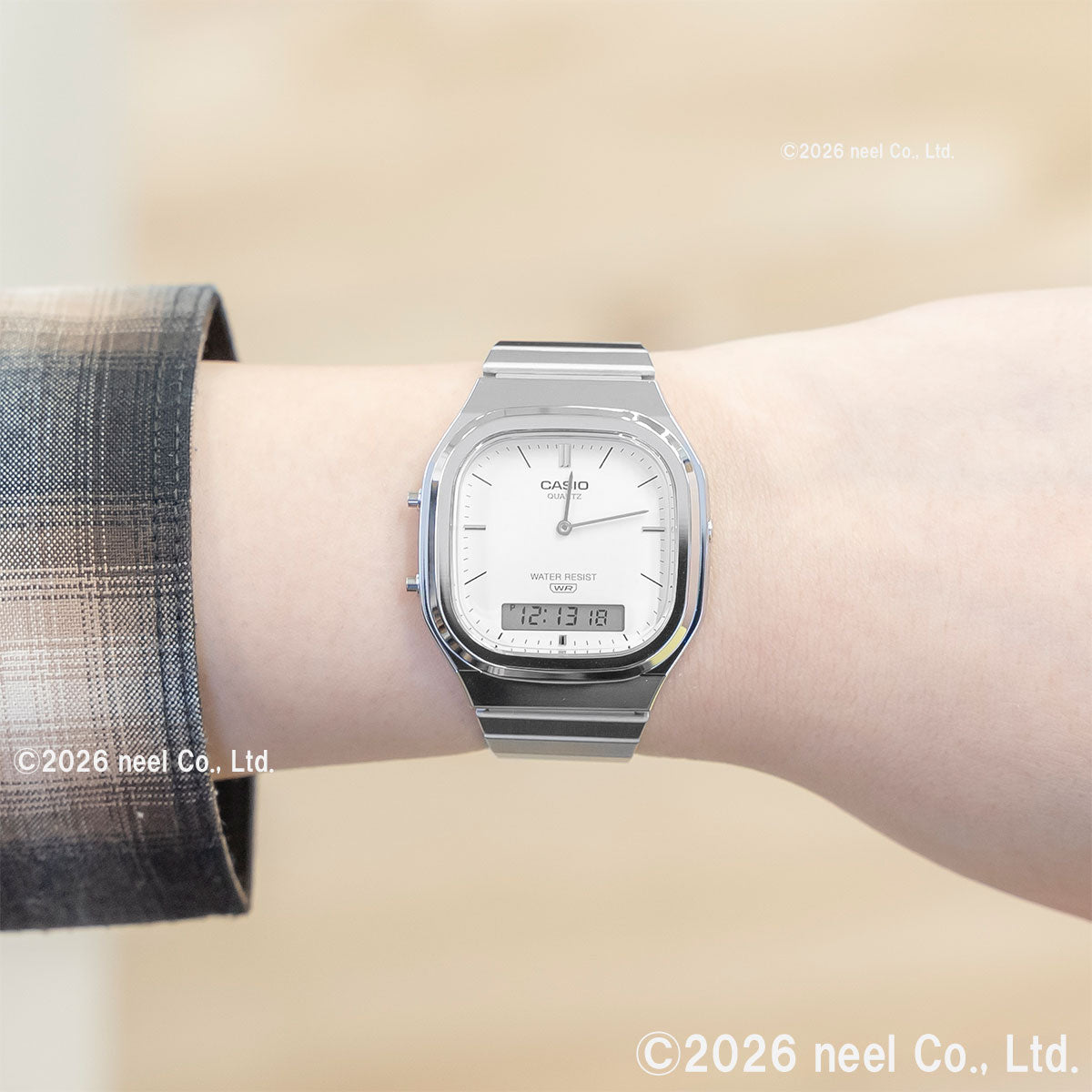 カシオ クラシック CASIO CLASSIC アナデジ 限定モデル 腕時計 AQ-240E-7A2JF ホワイト【2026 新作】