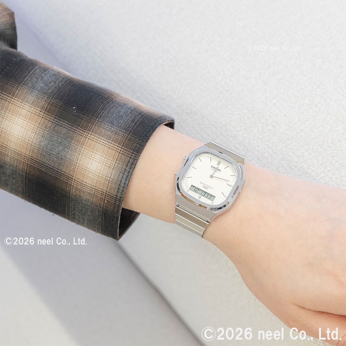 カシオ クラシック CASIO CLASSIC アナデジ 限定モデル 腕時計 AQ-240E-7A2JF ホワイト【2026 新作】