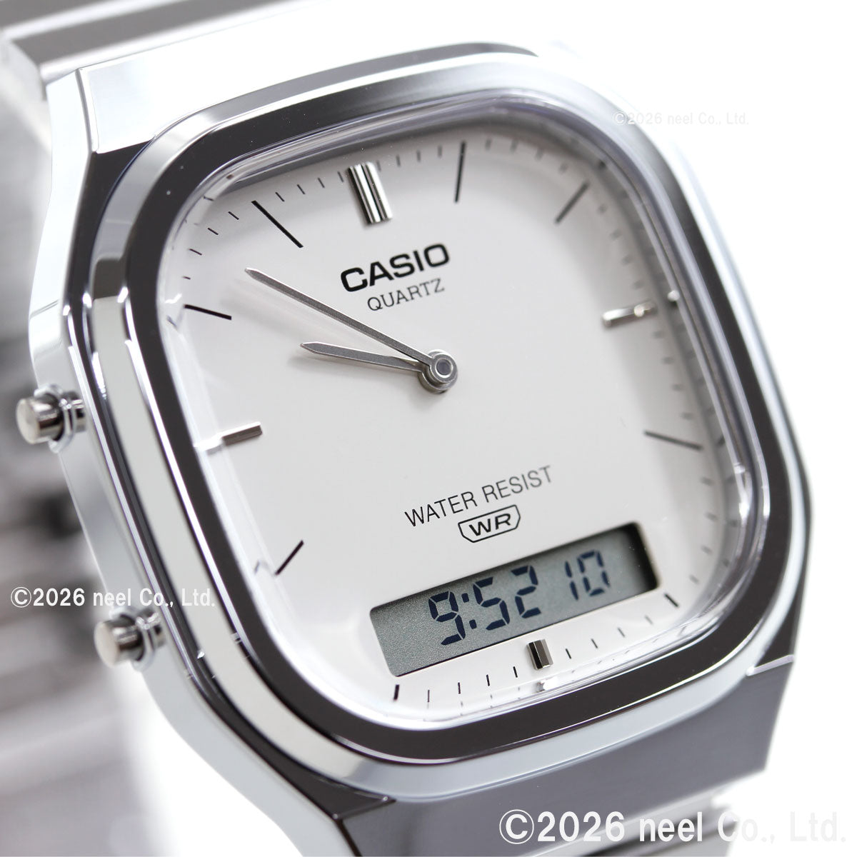 カシオ クラシック CASIO CLASSIC アナデジ 限定モデル 腕時計 AQ-240E-7A2JF ホワイト【2026 新作】