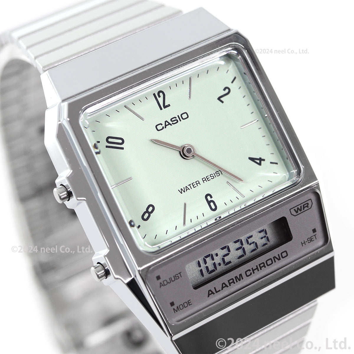 カシオ CASIO CLASSIC 限定モデル 腕時計 AQ-800E-3AJF レトロモダン 角型フォルム【2024 新作】