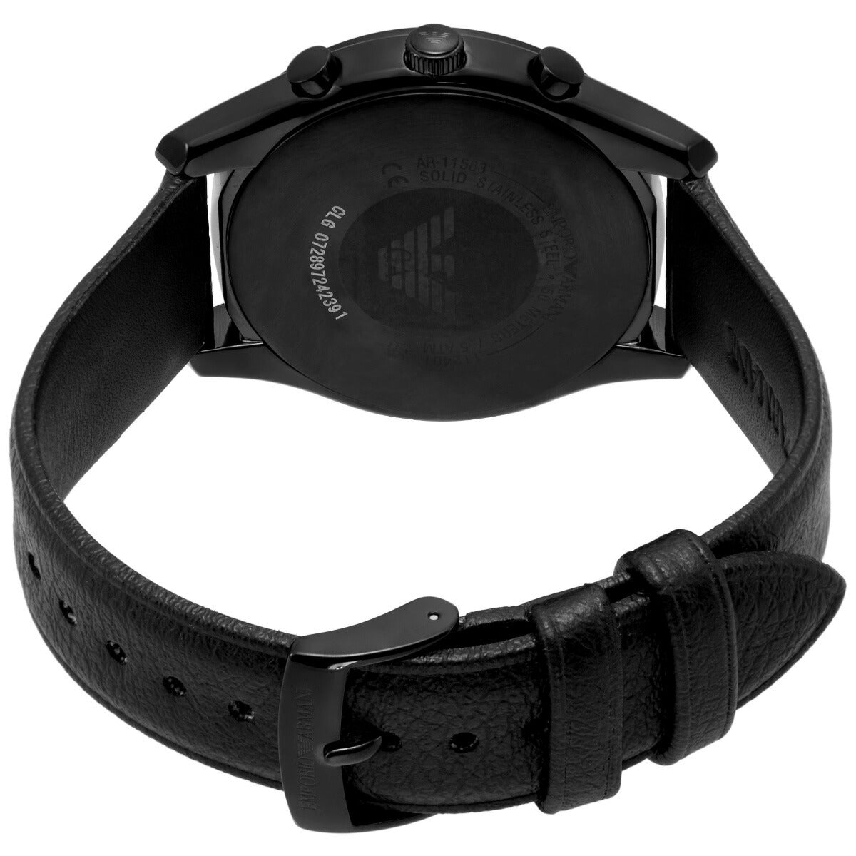 エンポリオアルマーニ EMPORIO ARMANI 腕時計 メンズ クロノグラフ レザーウォッチ AR11583