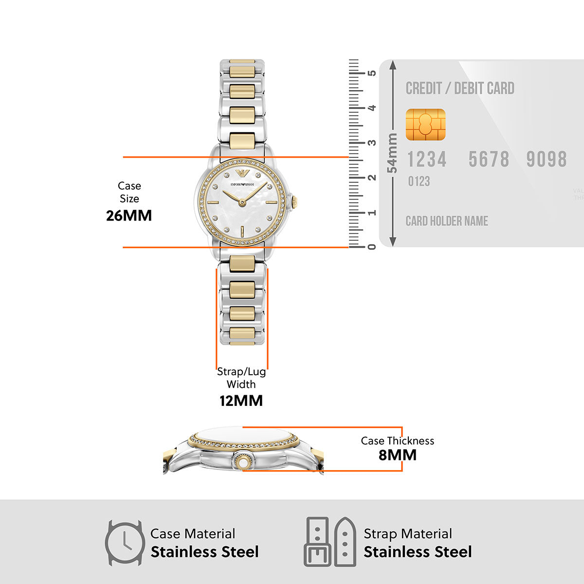 エンポリオアルマーニ EMPORIO ARMANI 腕時計 レディース ステンレス AR11670