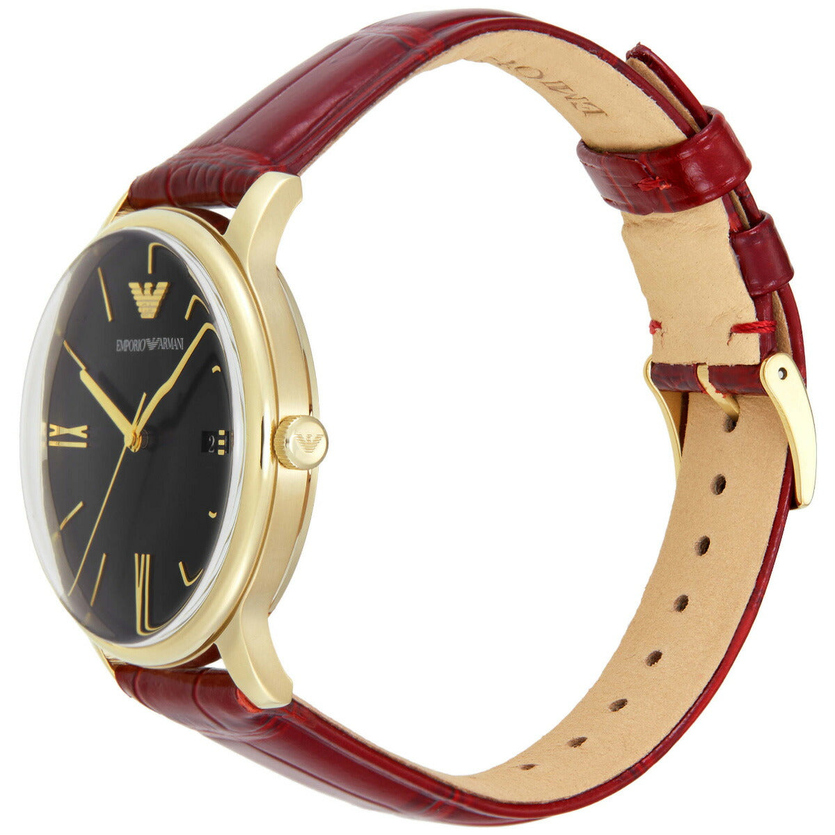 エンポリオアルマーニ EMPORIO ARMANI 腕時計 メンズ 三針デイト ゴールドトーン ステンレススチールウォッチ AR11673【2025 新作】