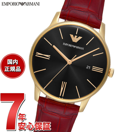 エンポリオアルマーニ EMPORIO ARMANI 腕時計 メンズ 三針デイト ゴールドトーン ステンレススチールウォッチ AR11673【2025 新作】