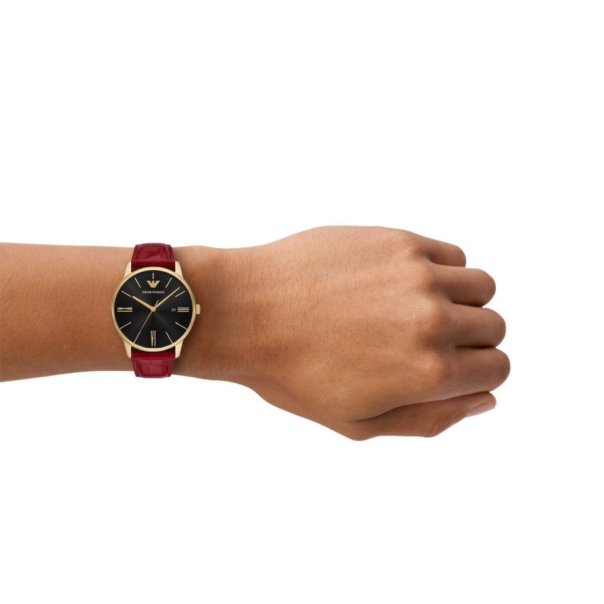 エンポリオアルマーニ EMPORIO ARMANI 腕時計 メンズ 三針デイト ゴールドトーン ステンレススチールウォッチ AR11673【2025 新作】