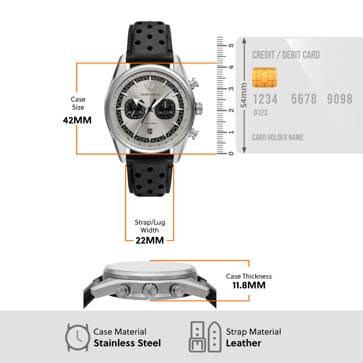 エンポリオアルマーニ EMPORIO ARMANI 腕時計 メンズ クロノグラフ ステンレススチールウォッチ AR11677【2025 新作】